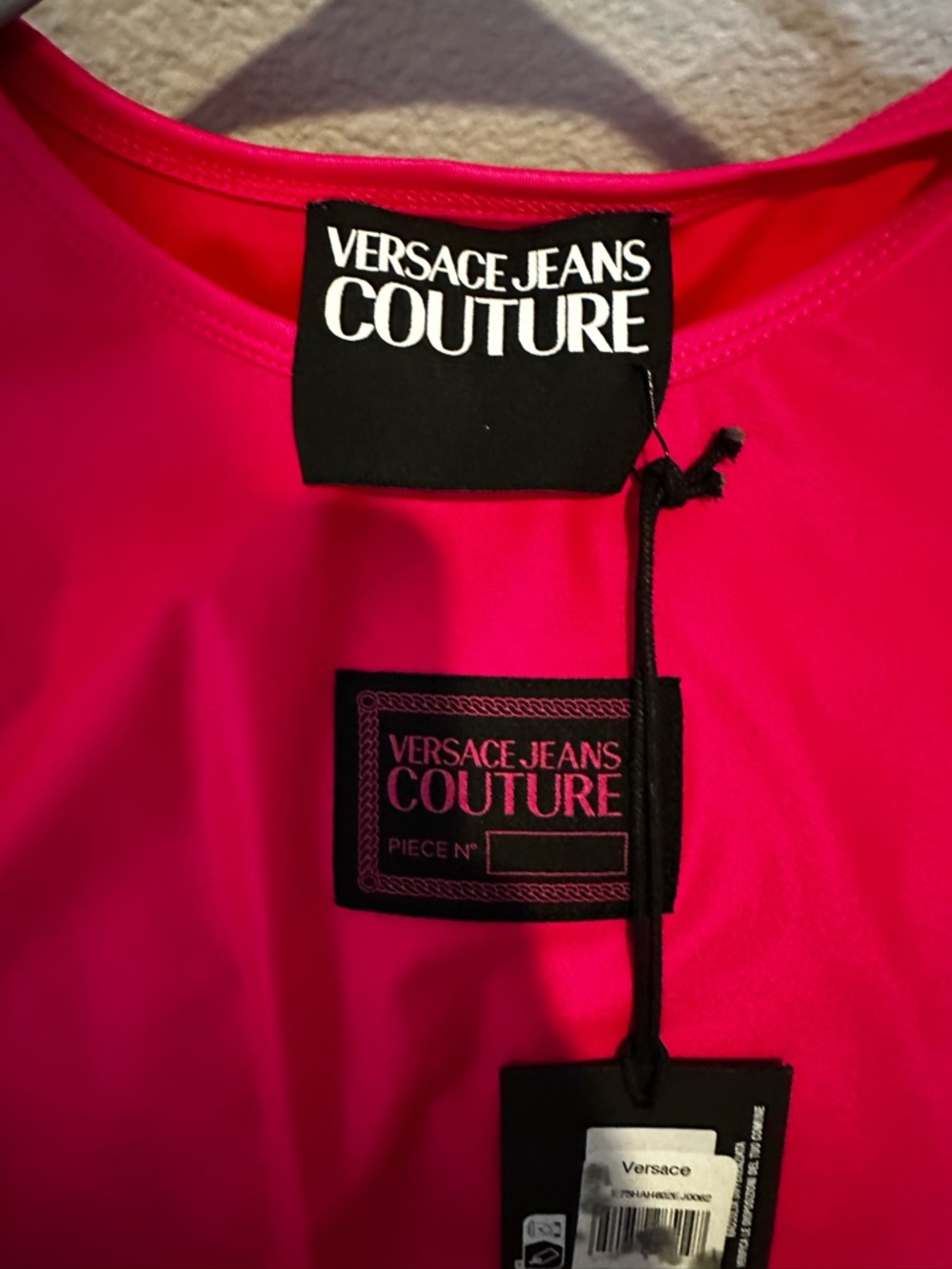 Versace Jeans Couture Hot Pink Crop Top - Picture 2 of 5